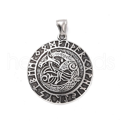 304 Stainless Steel Pendants STAS-J039-20AS-1