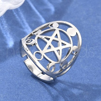 Non-Tarnish 304 Stainless Steel Adjustable Rings RJEW-P080-01P-1