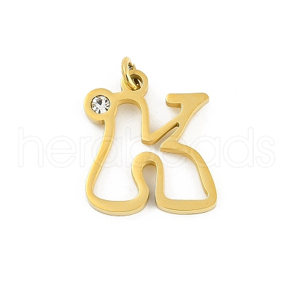 304 Stainless Steel Pendants STAS-R137-01G-K-1