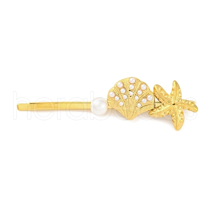 Starfish & Shell Shape 304 Stainless Steel Hair Bobby Pins STAS-Z096-04G-1