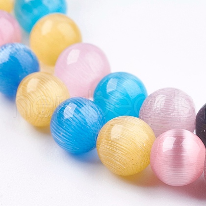 Cat Eye Beads Strands CE-F021-6mm-B01-1