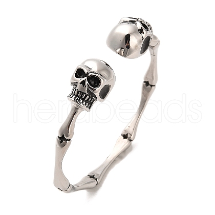 304 Stainless Steel Cuff Bangles BJEW-E094-18AS-1
