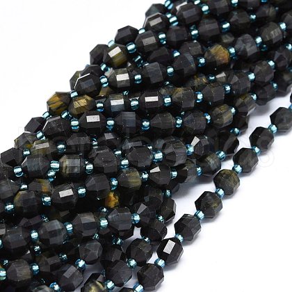 Natural Tiger Eye Beads Strands G-O201B-53A-01-1