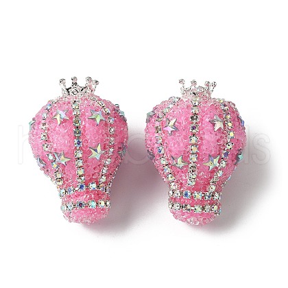 Opaque Acrylic Rhinestone Beads OACR-S048-03B-1