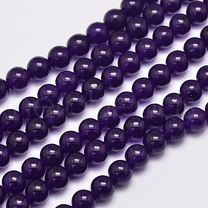 Natural Malaysia Jade Bead Strands X-G-A146-8mm-A01-1