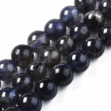 Natural Iolite/Cordierite/Dichroite Beads Strands G-S376-005A-1