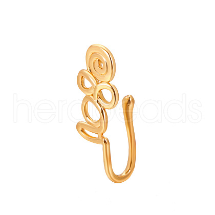 Vortex Brass Clip-on Nose Septum Rings WG32032-25-1