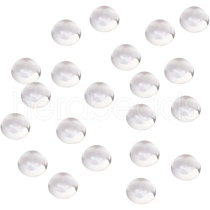 Clear Glass Cabochons GGLA-PH0002-02B-1