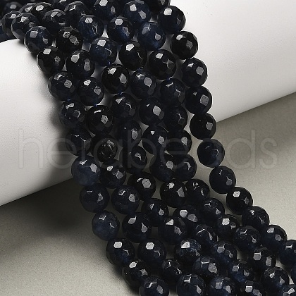 Natural White Jade Bead Strands G-R346-8mm-21-1