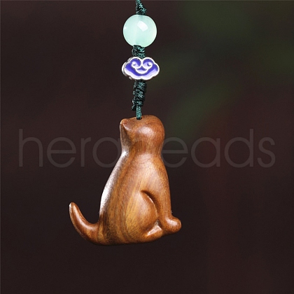 Wood Cat Pendant Decorations PW-WG71C7B-02-1