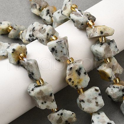Raw Rough Natural Seaame Jasper Beads Strands G-Z087-A10-1
