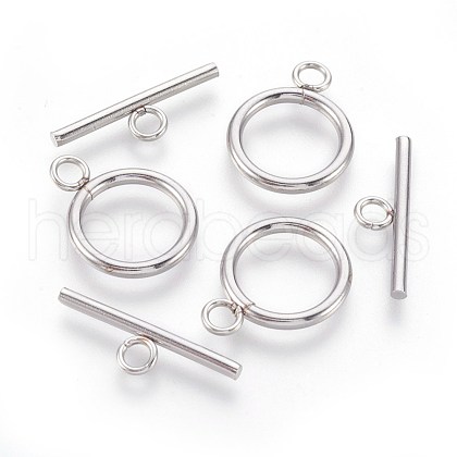 304 Stainless Steel Toggle Clasps STAS-F188-30G-1