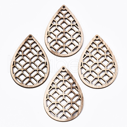Unfinished Hollow Wood Big Pendants WOOD-N006-101-1