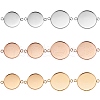 12Pcs 6 Style 304 Stainless Steel Cabochon Connector Settings STAS-SZ0001-42-1