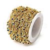 Brass Cubic Zirconia Cable Chains CHC-H112-02G-06-2