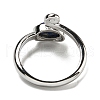 Natural Gemstone Adjustable Rings RJEW-K269-08P-4