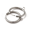 Tarnish Resistant 201 Stainless Steel Hoop Earrings Findings STAS-I695-03F-2