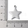 304 Stainless Steel Pendants STAS-D025-04P-02-3