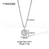 Vintage Stainless Steel Portrait Pendant Wheat Chain Necklaces HP6394-1-1