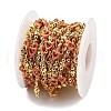 Brass Heart Link Chains KK-D368-03G-F-3