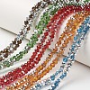 Electroplate Transparent Glass Beads Strands EGLA-A034-T6mm-M-1