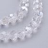 Electroplate Glass Beads Strands EGLA-R016-4m-25-3