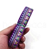 6.5M Ethnic Style Flat Embroidery Polyester Ribbons PW-WG60825-14-1