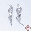 Anti-Tarnish Rhodium Plated 925 Sterling Silver Pendant Bails STER-K036-25P-4