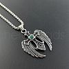 Vintage Gothic Stainless Steel Cubic Zirconia Pendant Necklaces ZQ9567-1