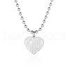 Stainless Steel Heart Pendant Girls Letter Necklaces JH2585-5