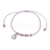 Glass Seed Beads Braided Bracelets BJEW-MZ00176-01-3