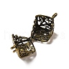 Tibetan Style Hollow Out Brass Pendants KK-G481-06AB-2