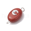 Natural Mixed Stone Connector Charms PALLOY-JF02729-5