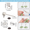 SUNNYCLUE 50Pcs 304 Stainless Steel Stud Earring Findings STAS-SC0006-56-2