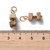 Natural Picture Jasper Cuboid Beaded Pendants STAS-C120-02G-04-3