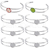 SUNNYCLUE 8Pcs 304 Stainless Steel Bracelets Setting Making MAK-SC0001-28-1