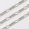 Tarnish Resistant 304 Stainless Steel Figaro Chains STAS-K001-82-25m-1