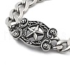 304 Stainless Steel Curb Chains Bancelets BJEW-C082-03B-AS-2