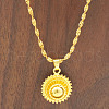 Flower Alloy Pendant Necklaces & Stud Earrings & Ring Sets FS-WGB5987-01-2