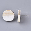 Resin & Wood Stud Earrings EJEW-N017-003A-C05-3