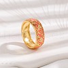 Brass Micro Pave Cubic Zirconia Finger Rings FS-WGFDCA6-05-1