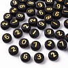 Opaque Black Acrylic Beads MACR-T038-15-1