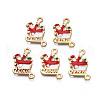 Rack Plating Alloy Enamel Pendants X-ENAM-N055-127-1