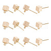 GOMAKERER 12Pcs Brass Stud Earring Findings KK-GO0001-81-1
