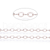 Brass Flat Oval Cable Chains X-CHC025Y-RG-1