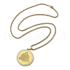 304 Stainless Steel Rhinestone Pendant Necklaces for Women NJEW-U021-06P-4