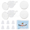 Beebeecraft 10Pcs 925 Sterling Silver Round Flat Pad Stud Earring Findings DIY-BBC0001-80-1