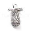 Brass Micro Pave Clear Cubic Zirconia Pendants KK-M222-06P-1
