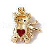 Brass with Cubic Zirconia Pendants KK-G439-63G-3