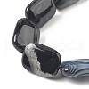 Natural Black Agate Beads Strands G-K392-B02-13x18mm-3